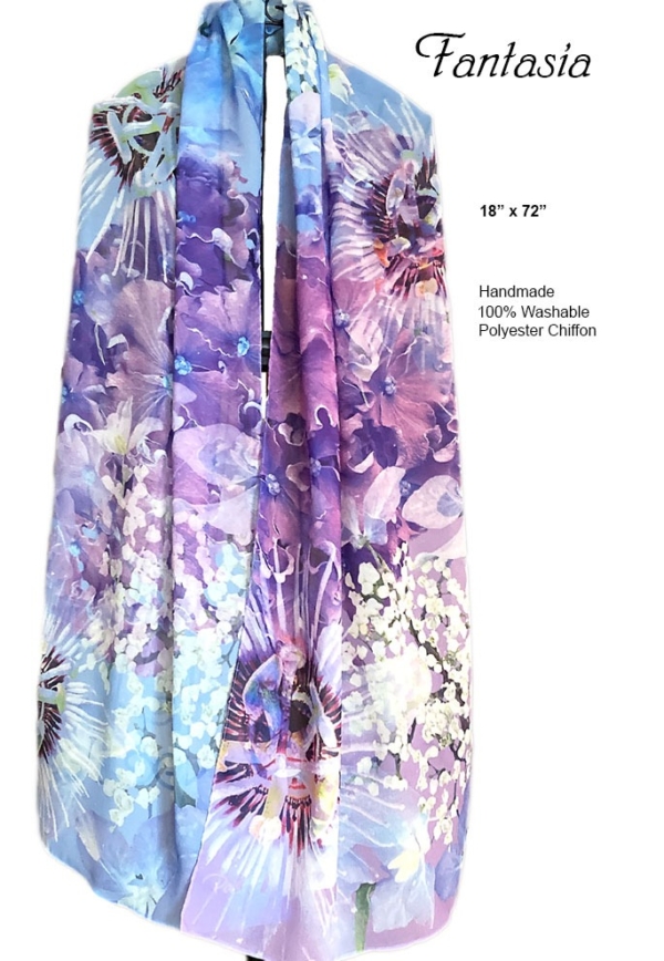 stunning, purple blue hydrangea, hellebores, purple, chiffon scarf