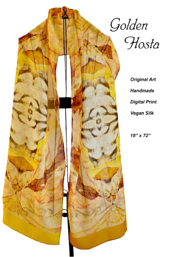 Rich tan, gold, brown fall hues, unique hosta design